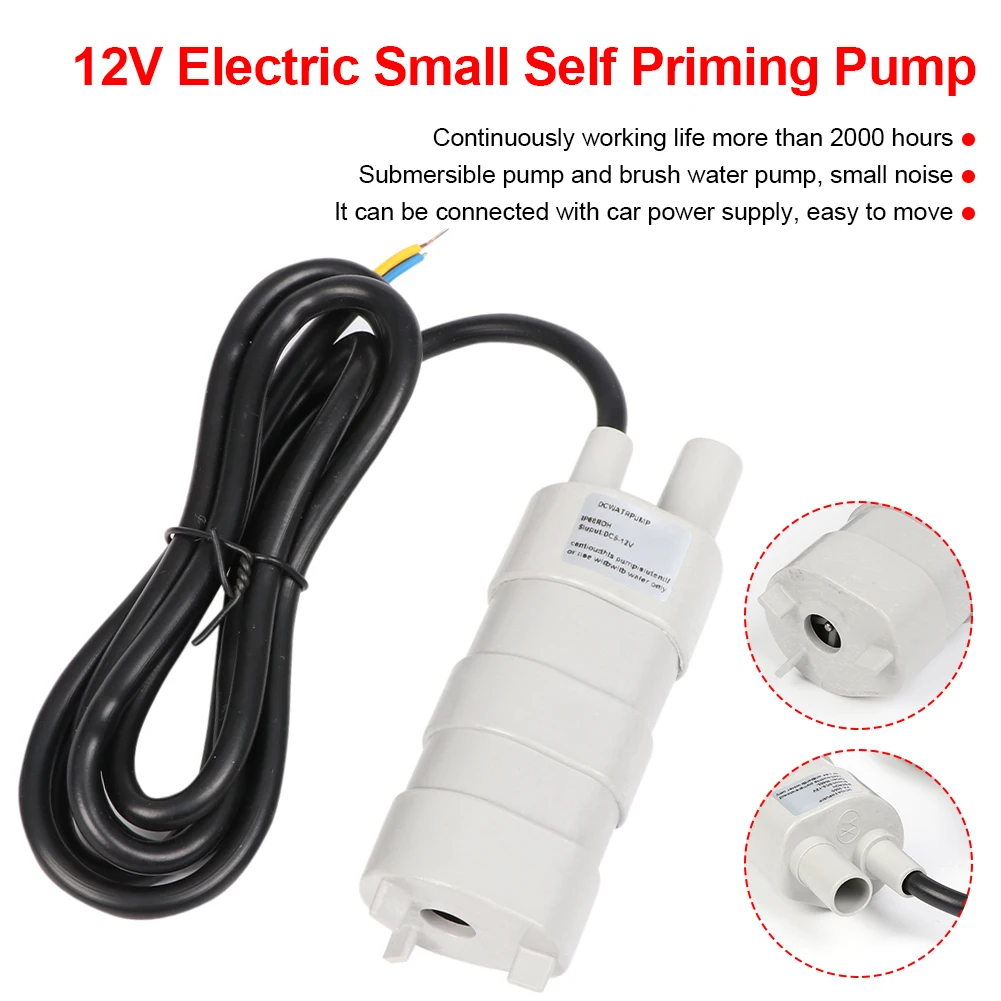 

DC 12V Submersible Water Pump 1000L/H 5M High Quality Oil Water Pump High Flow Engineering Plastic Mini Water Pump For Home