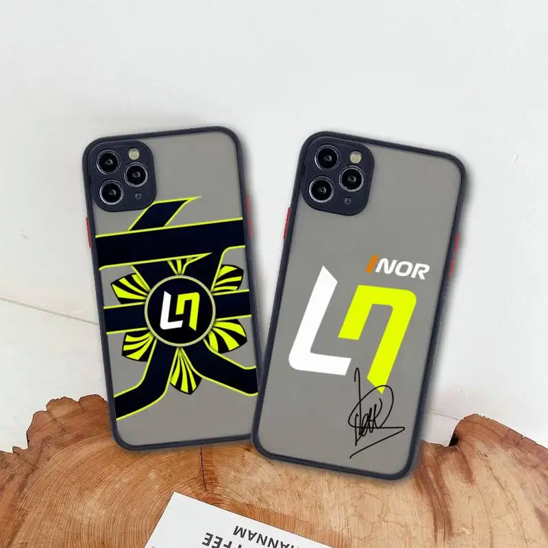 

Lando Norris 2021 Phone Case For iphone 13 12 11 Pro Max Mini XS 8 7 Plus X SE 2020 XR Matte Transparent Cover