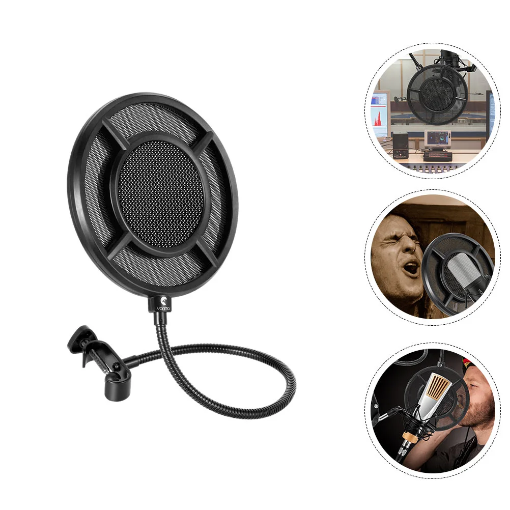

1Pc Windproof Microphone Cover Microphone Guard Protection Filter Cover (Black)