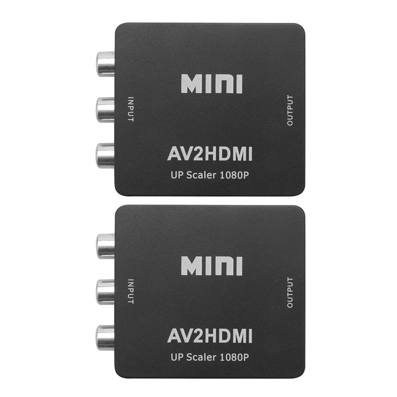 

2X RCA To HDMI, 1080P Mini RCA Composite CVBS AV To HDMI Video Audio Converter Adapter Supporting PAL/NTSC
