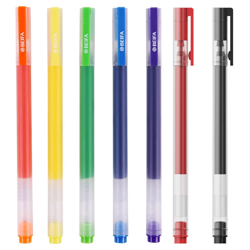 

7Pcs Color Gel Pens Set 0.5mm Ink Super Durable Writing Sign Pen Refill Smooth Ink Signing Quick Dry Gel Ink Pen Stationery