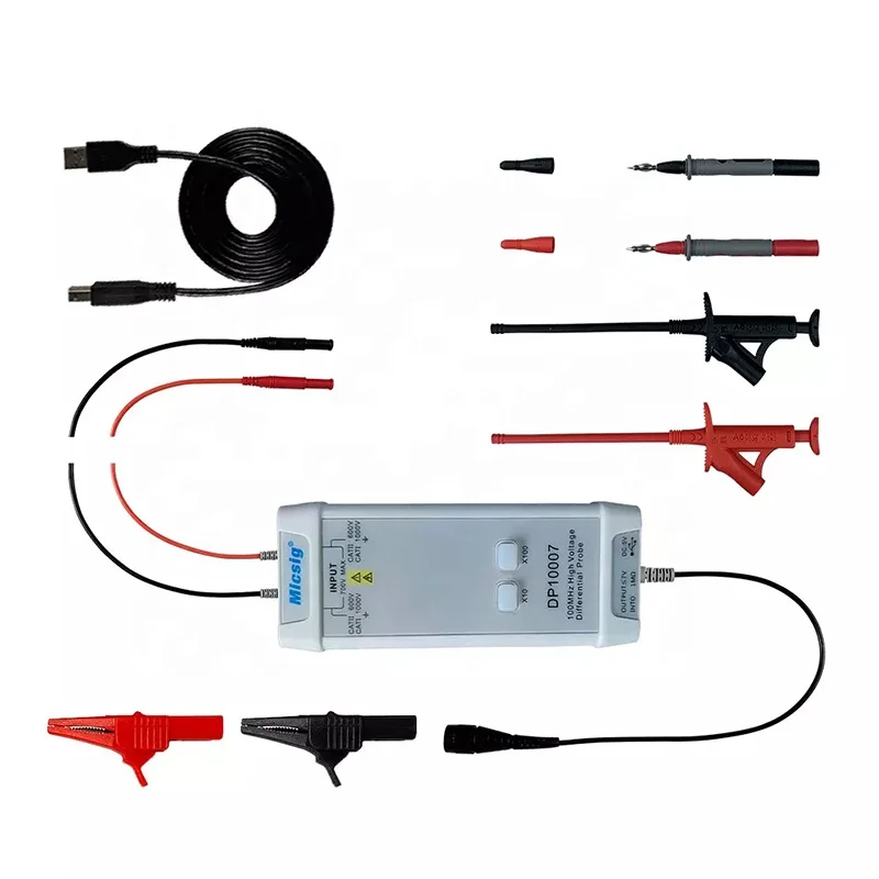 

Micsig Oscilloscope DP10007 High Voltage Differential Probe Oscilloscope Probes 100mhz