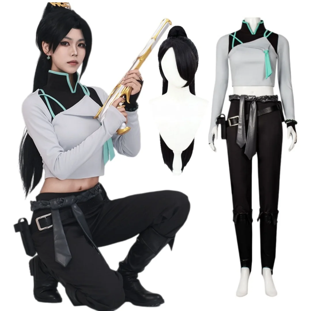 Фото Костюм для косплея Sage из игры VALORANT, парик, новинка для Хэллоуина №1