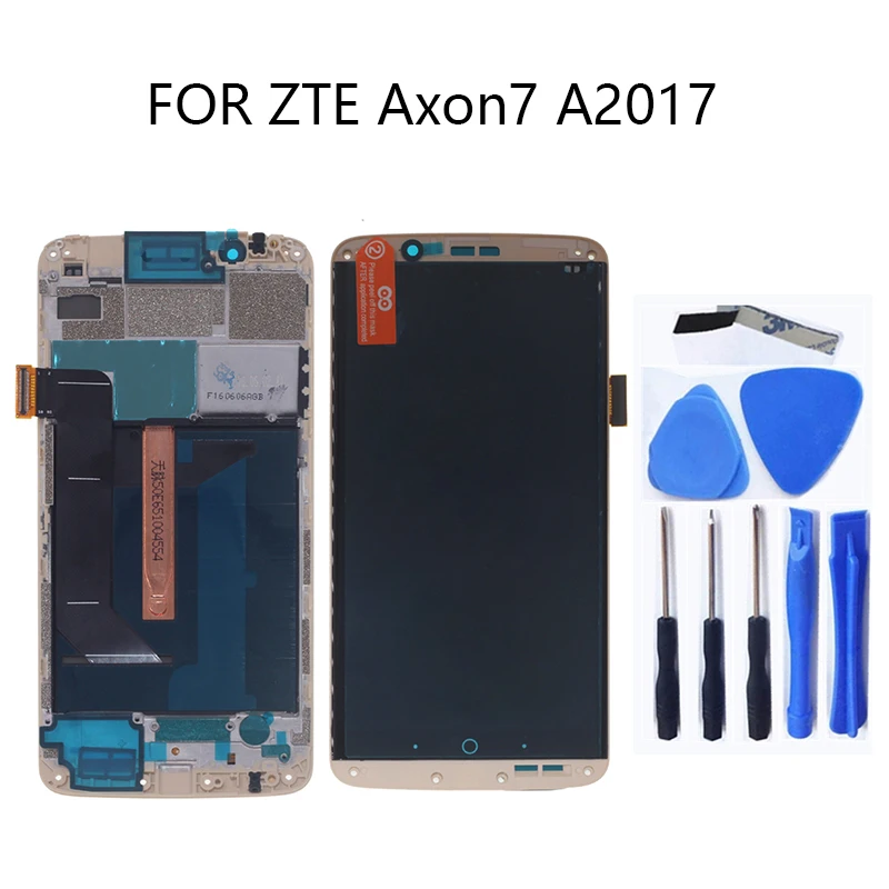 

, Original AMOLED for zte Axon 7 LCD with frame display touch screen digitizer Assembly for zte A2017 A2017U A2017G Axon7 LCD