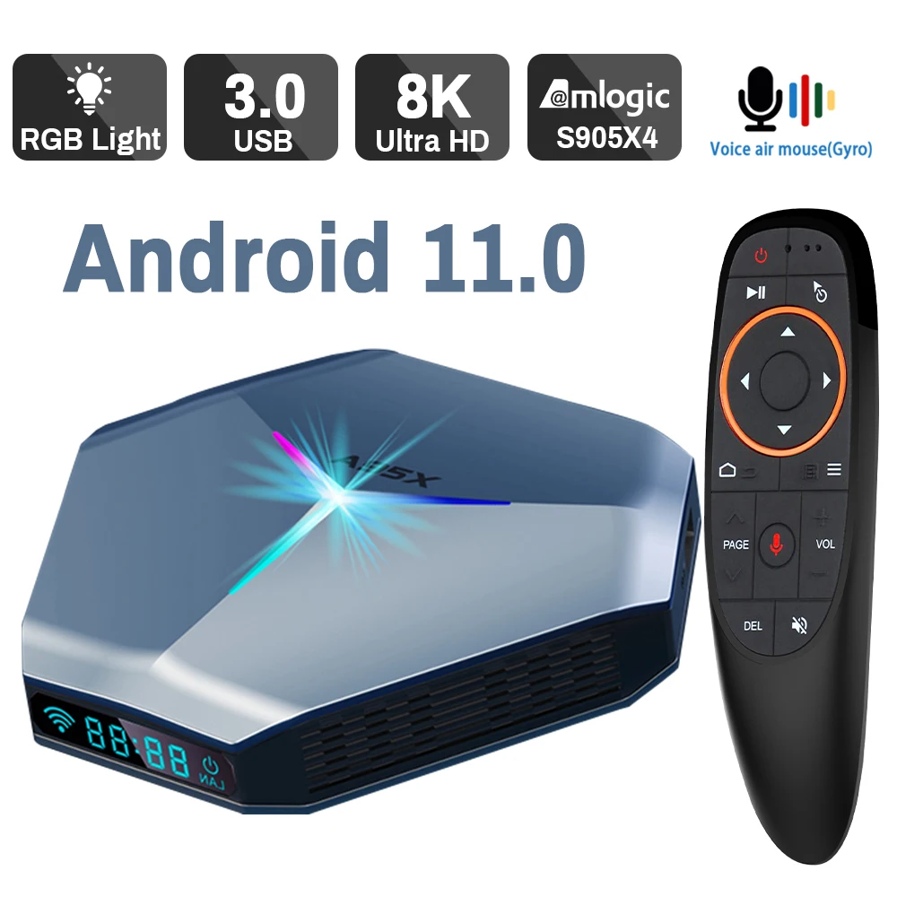 ТВ-приставка Amlogic S905X4 A95X F4 4K 8K 3D 16G 32G 64G 128G 2 4G и 5 8G Wifi медиаплеер | Электроника