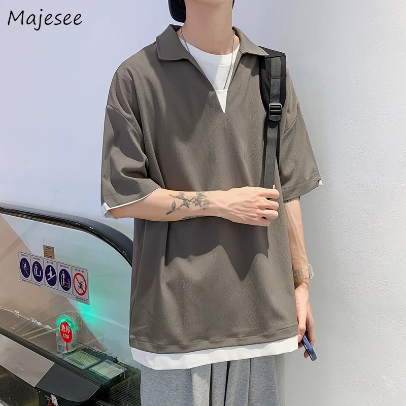 

Футболки мужские дизайнерские Лоскутные универсальные повседневные красивые уличные студенческие дышащие летние стильные динамичные фот...