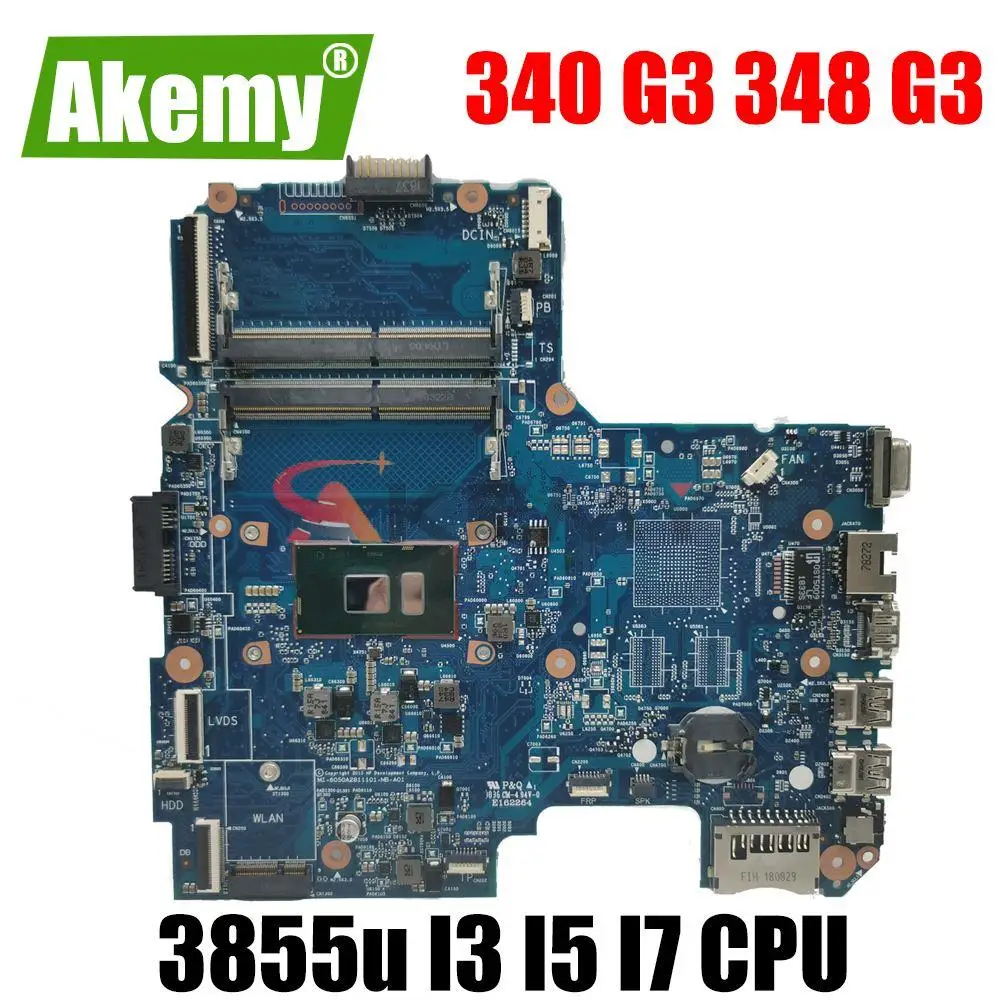 

TPN-I124 6050A2811101 материнская плата с ЦПУ 3855u I3 I5 I7 для HP 340 G4 348 G4 346 G4 DDR4 материнская плата для ноутбука