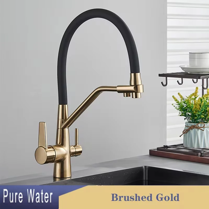 

Wanmivezlo черный латунный кухонный кран с фильтром