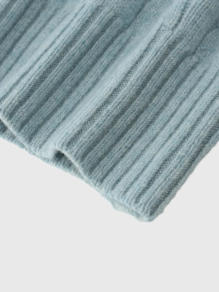 00 Женский свитер из чистого кашемира с круглым вырезом и пуговицами на плечах