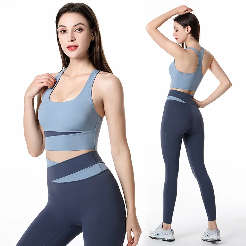 

Summer New Workout Clothes for Women Quality Yoga Set Gym Gym Clothing Sexy Yoga Bra and High Waist Leggings 2 Piece Set Women
