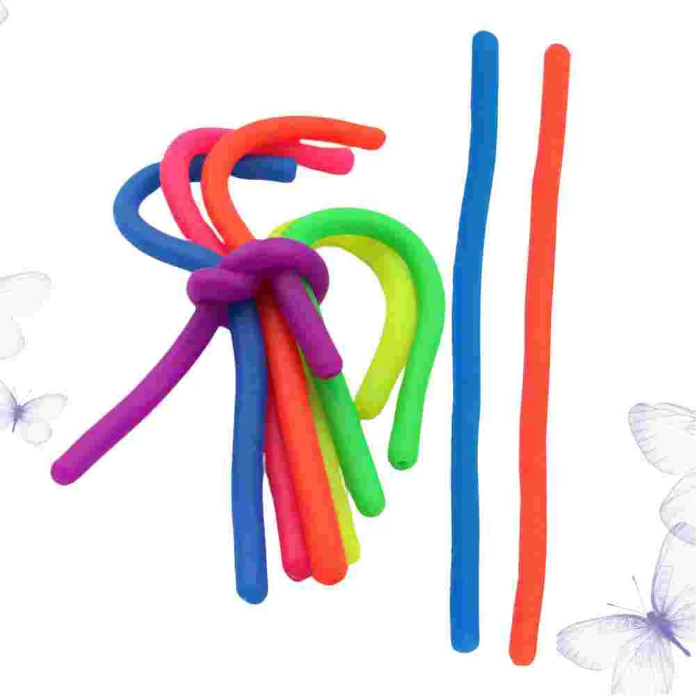 

8pcs Stretch Strings Colorful Sensory Monkey Noodle Fine Motor Skills Learning Toys Favors Prizes