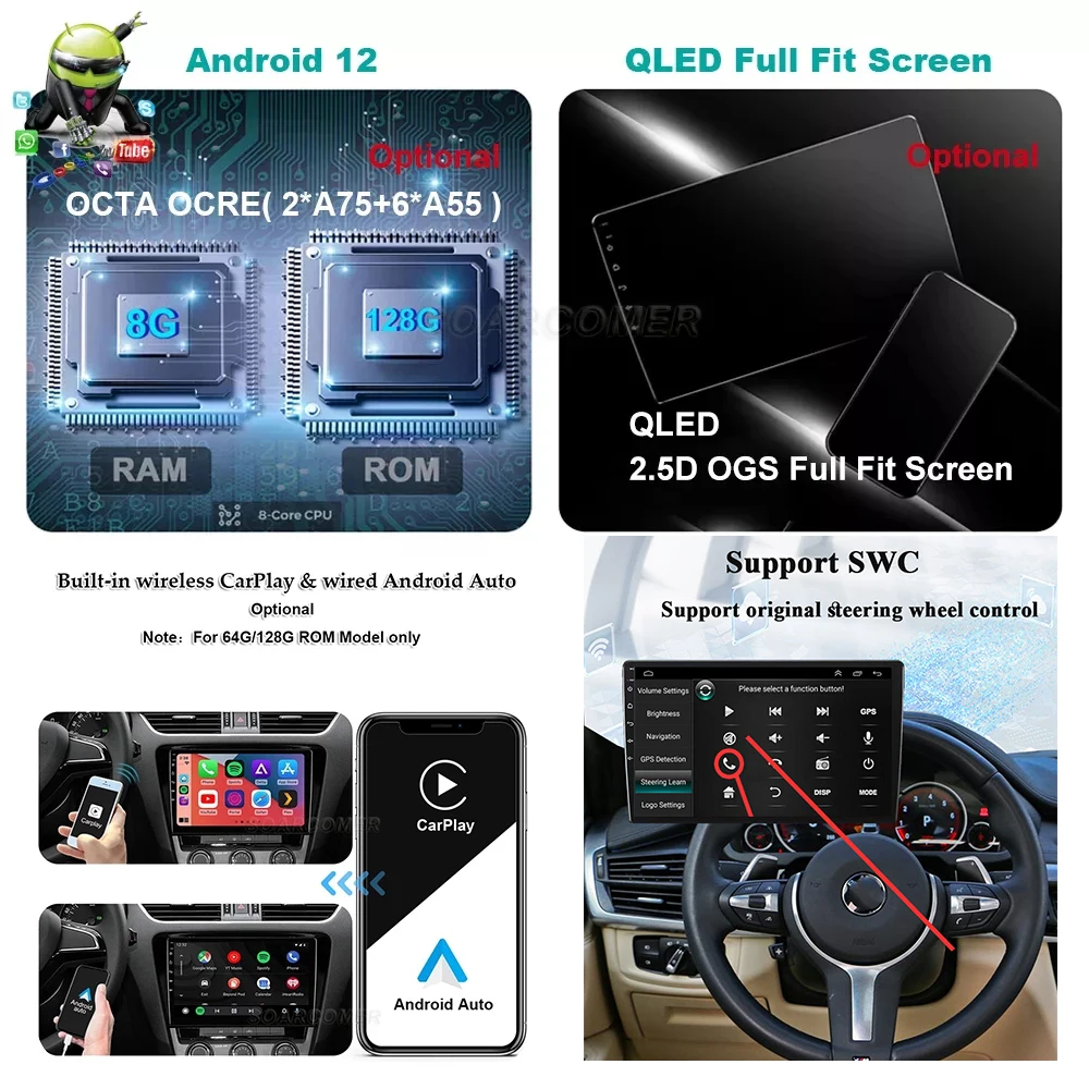 Автомобильный стерео радио видео мультимедийный плеер монитор для Peugeot 407 1 2004 - 2011