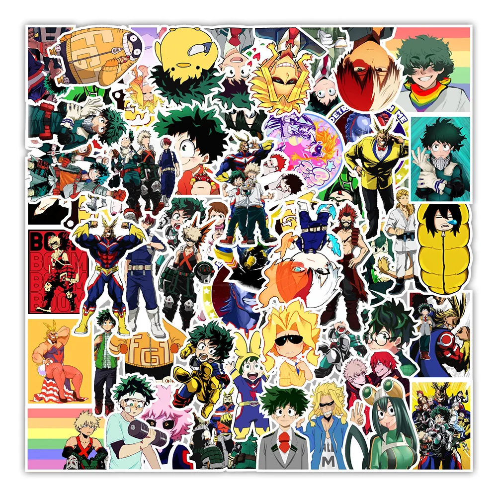 

10/20/50Pcs My Hero Academia Anime Stickers Car Luggage Skateboard Creative Graffiti Decorative Children's Toys