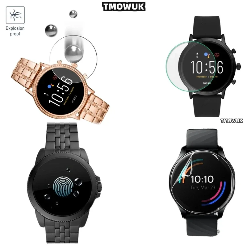 Фото Для FOSSIL Gen 5 5E 6 42MM 44MM - ультратонкое защитное стекло с твердостью 9H - HD-защитное стекло с защитой от царапин для смарт-часов №1