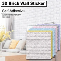10 pcs self adhesive 3d brick wall sticker 70x77cm for living room kitchen tv backdrop imitation brick wallpaper waterproof