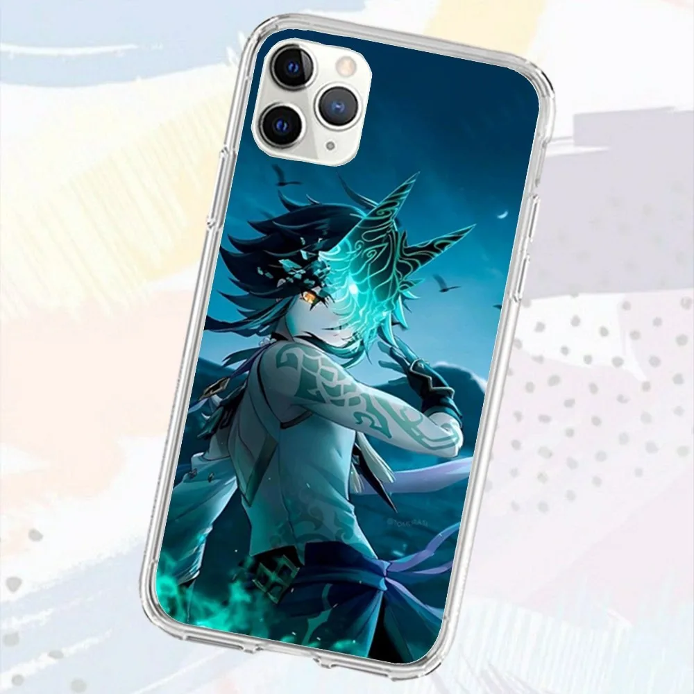 Чехол для телефона G-Genshin I-Lmpact X-Xiao Iphone 16 15 11 13 14 Pro Max 7 8 Plus X Xr Xs Se2020 12 mini прозрачный