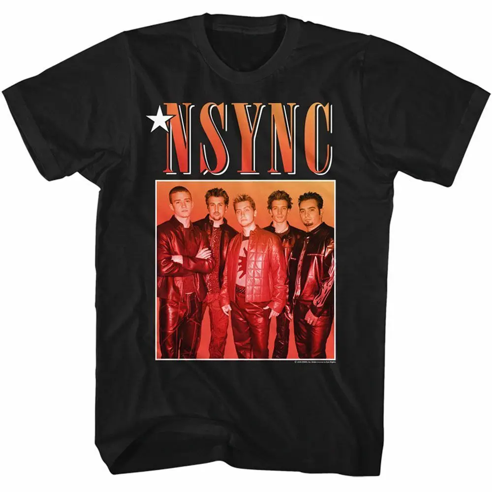 NSYNC градиентная черная футболка для взрослых
