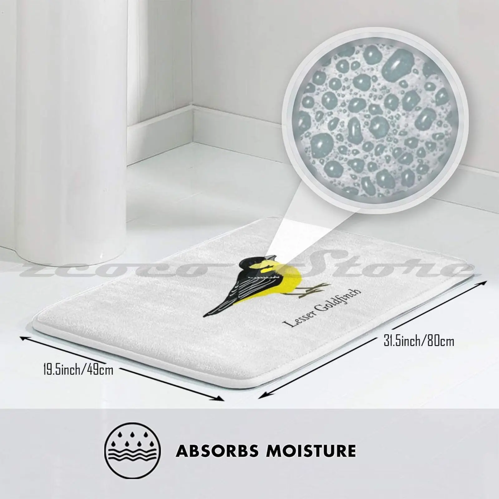 Малый Золотой коврик нескользящий для впитывания воды золотой тонкий черный и