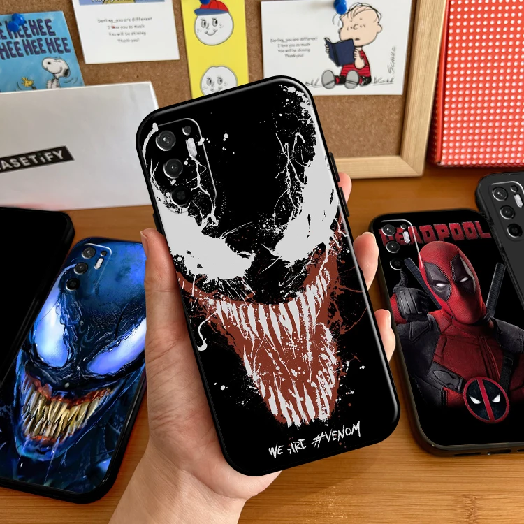 

Spiderman Venom Deadpool For Xiaomi Redmi Note 10 9 8 10S 10T 9S 9T 8T Pro 5G Redmi 10 9 9T 9A 9C 8 8A Phone Case TPU Black