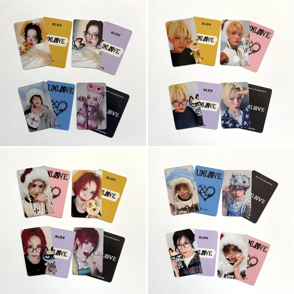 

Новые модные фотокарточки XLOV (4/16 шт./набор) для селфи, глянцевые, UXLXVE, альбом Wumuti Rui Hyun Haru, коллекционные открытки для фанатов