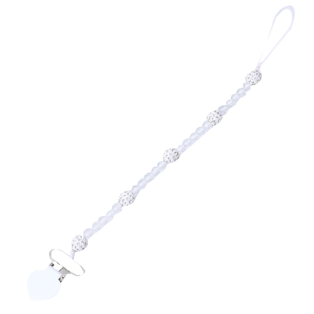 

Beaded Pacifier Clip Chain Baby Nipple Anti-drop Holder Toddler Teething Soother Chain - Yellow