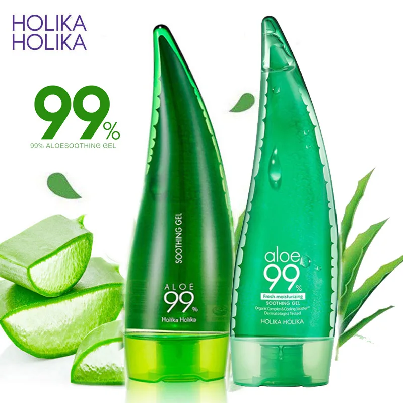 

HOLIKA HOLIKA 99% Fresh Moisturizing Aloe Soothing Gel Aloe Vera Gel Remove Acne Day Cream After Sun Lotions Aloe Gel 55ml