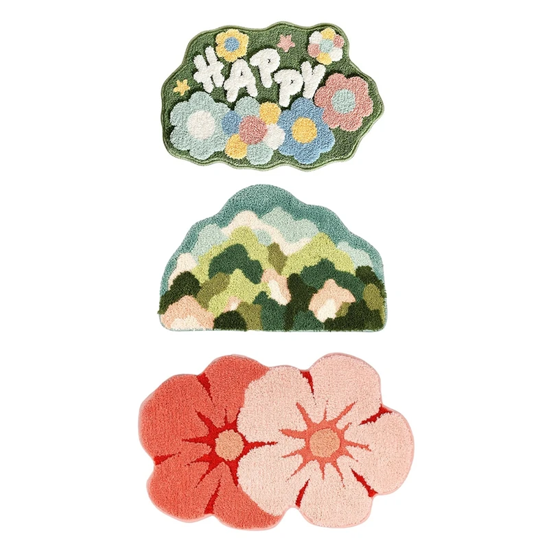 

Cute Bathroom Rug Bath Mats Super Absorbent Soft Microfiber Non-Slip Bath Mat Entrance Door Mat Toilet Bathtub Rug