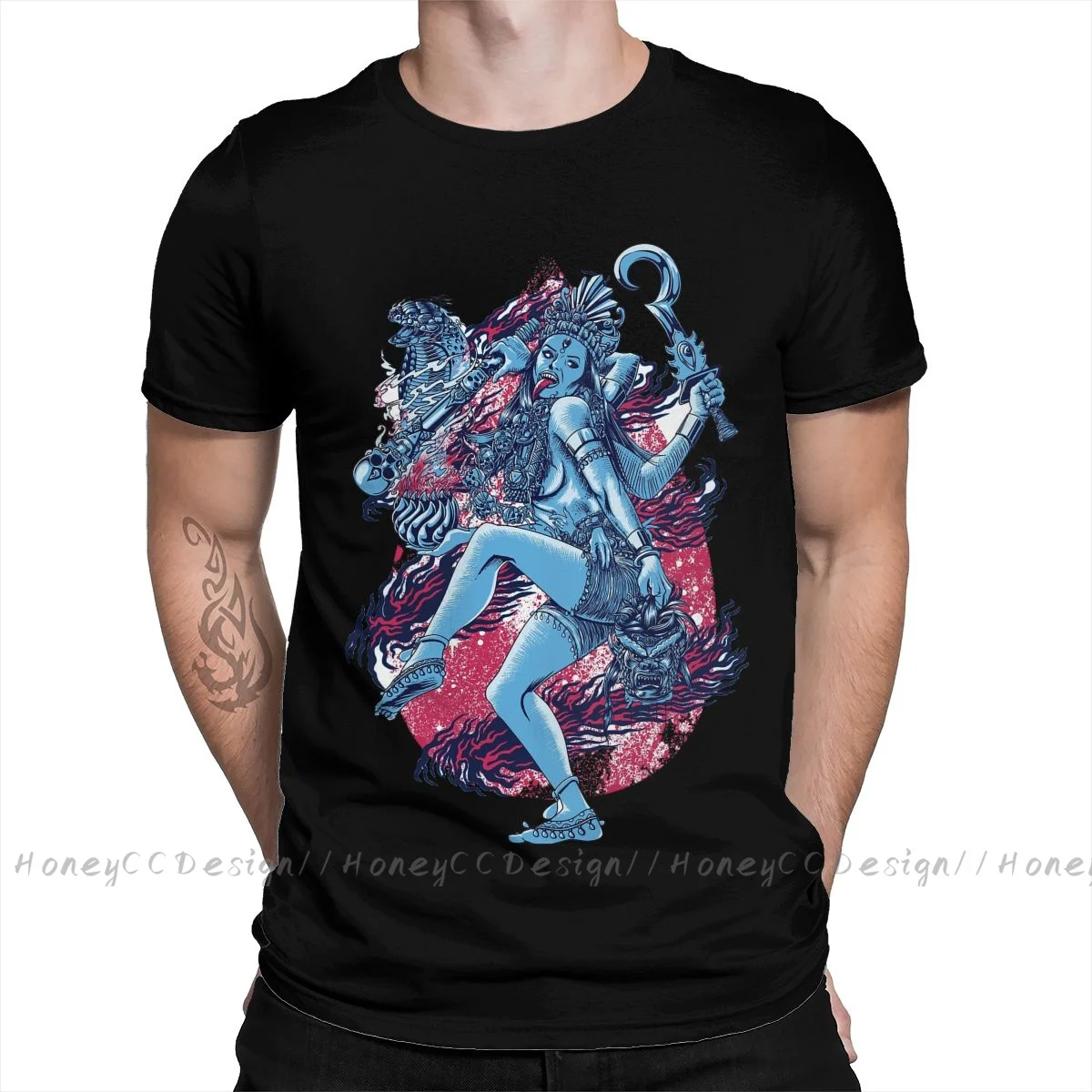 

Shiva Hindu God India Lingam T-Shirt Men Top Quality 100% Cotton Short Summer Sleeve Kali Classic Casual Shirt Loose