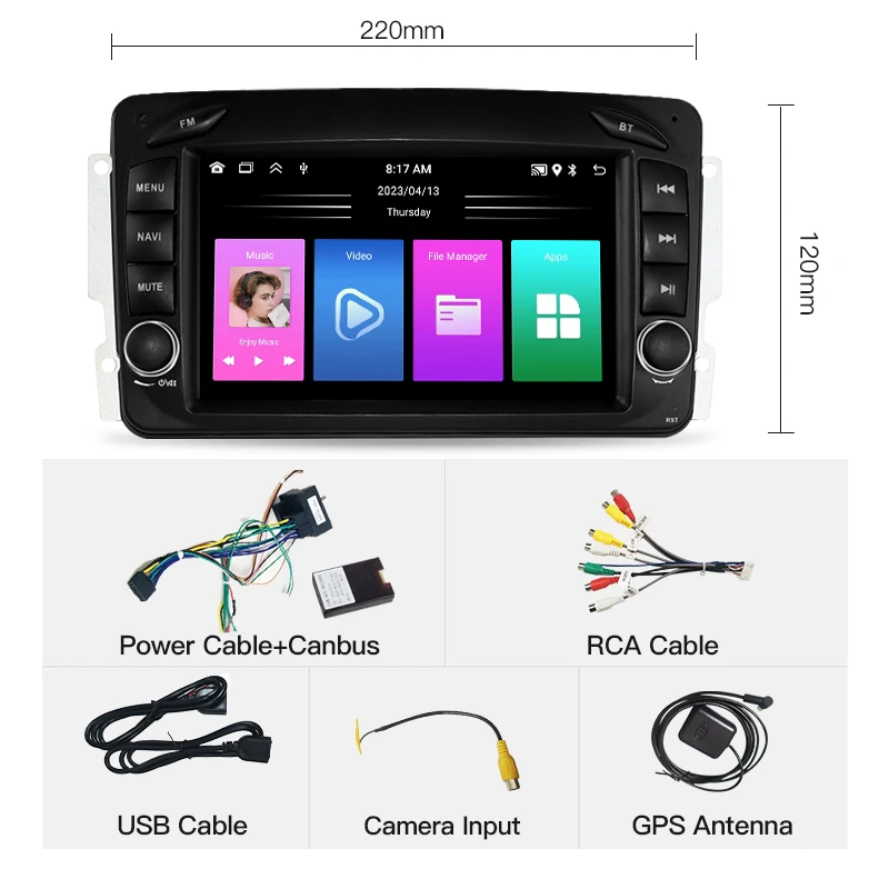Android Auto GPS для Mercedes Benz W203 Vito W639 Vaneo CLK W209 W210 ...