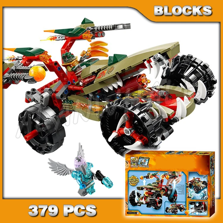 

379pcs Chima Cragger's Fire Striker Fire-down CHI Power Mode Ice Catapult 10294 Building Block Sets Compatible With Model