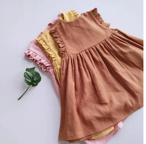 

Linen Cotton Toddler Girl Dress