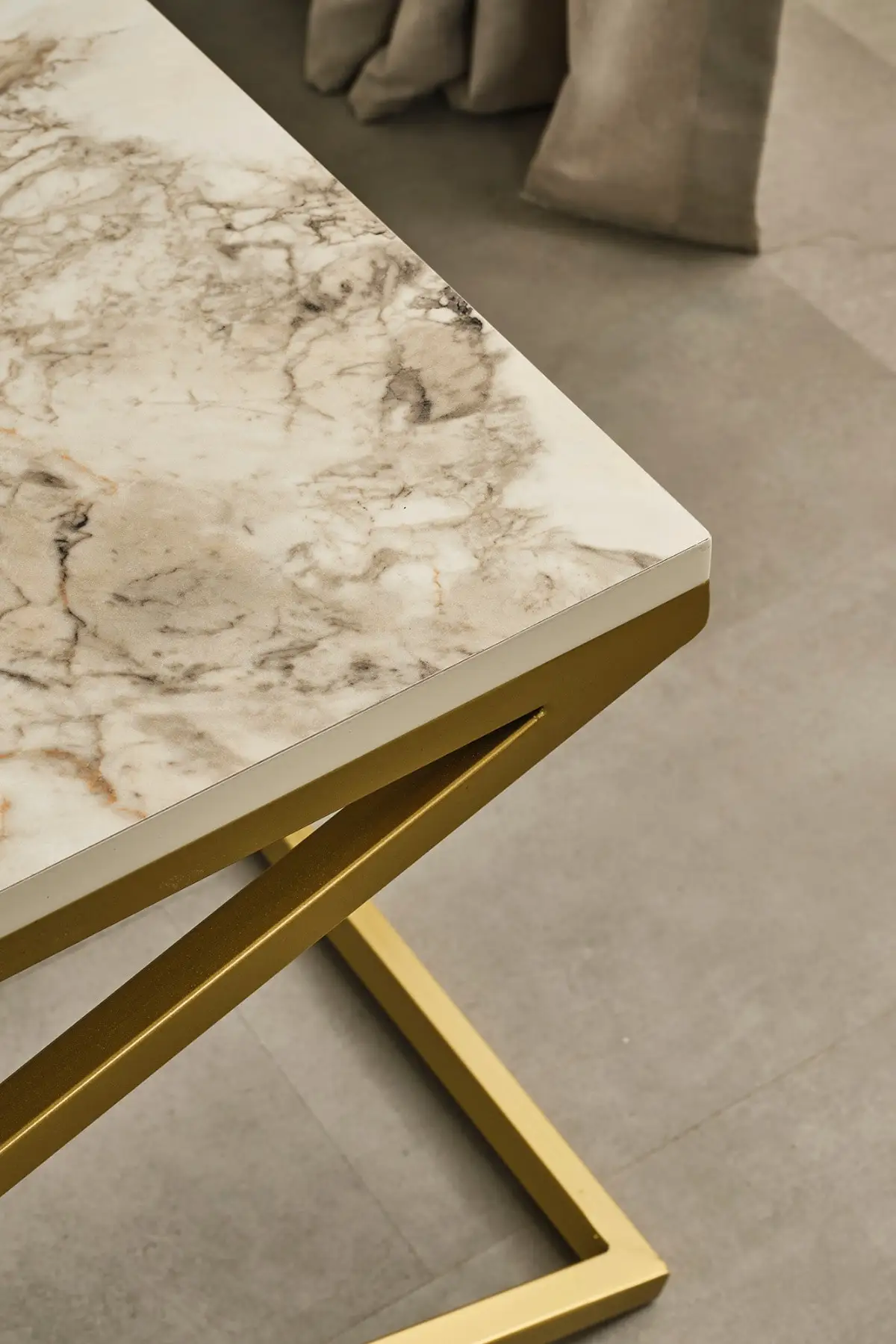 

Venice Gold Metal Legs Marble Pattern Medium coffee table coffee tables table basse furniture living room table