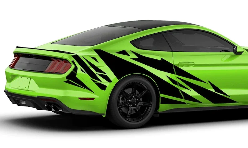 X2-62x47 in - MUSTANG Side геометрический спортивный дизайн графическая наклейка 2001 2022 |