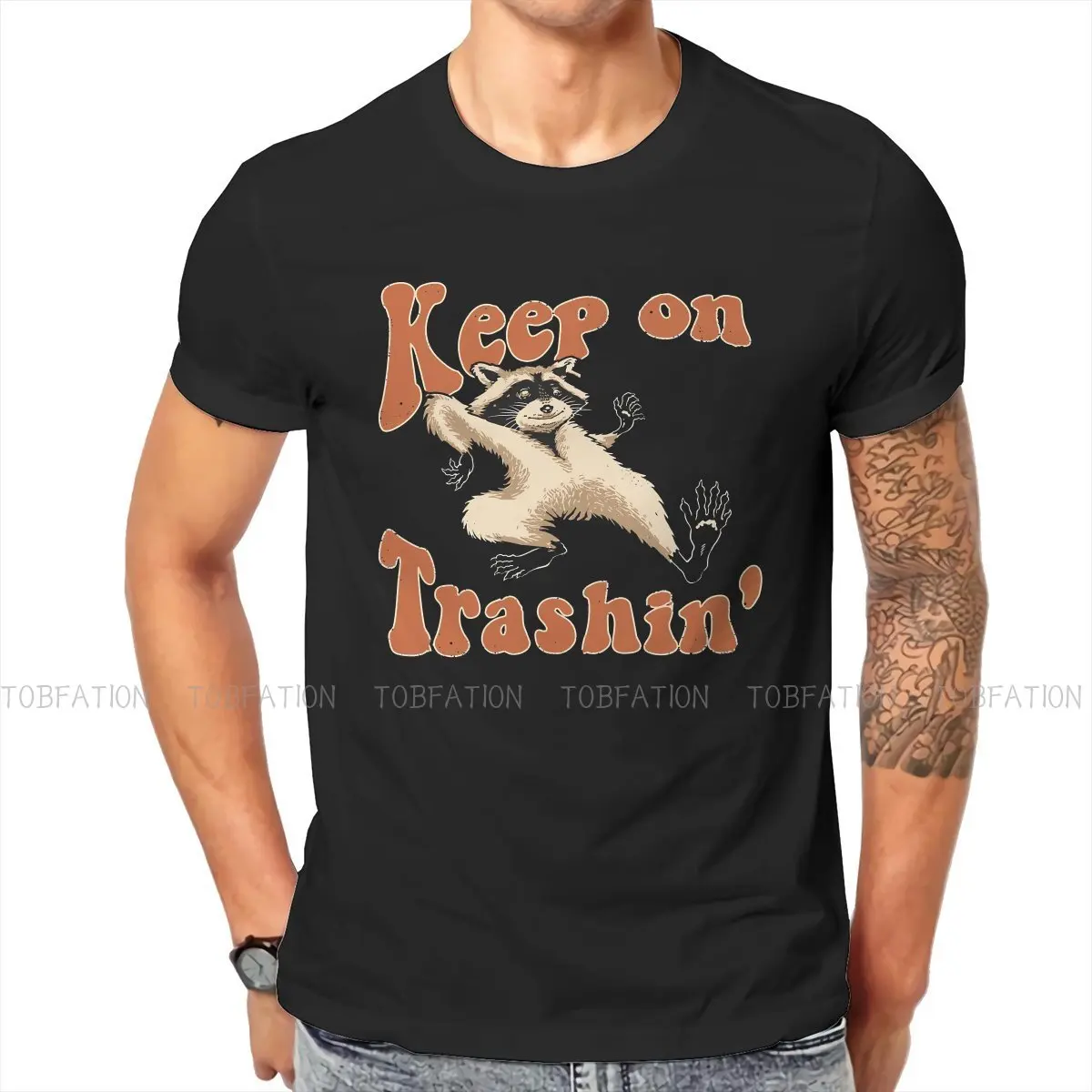 

Оригинальные футболки Raccoon Pet Lover Keep on Trashin, персонализированная Мужская футболка, новая трендовая одежда, размер S-6XL