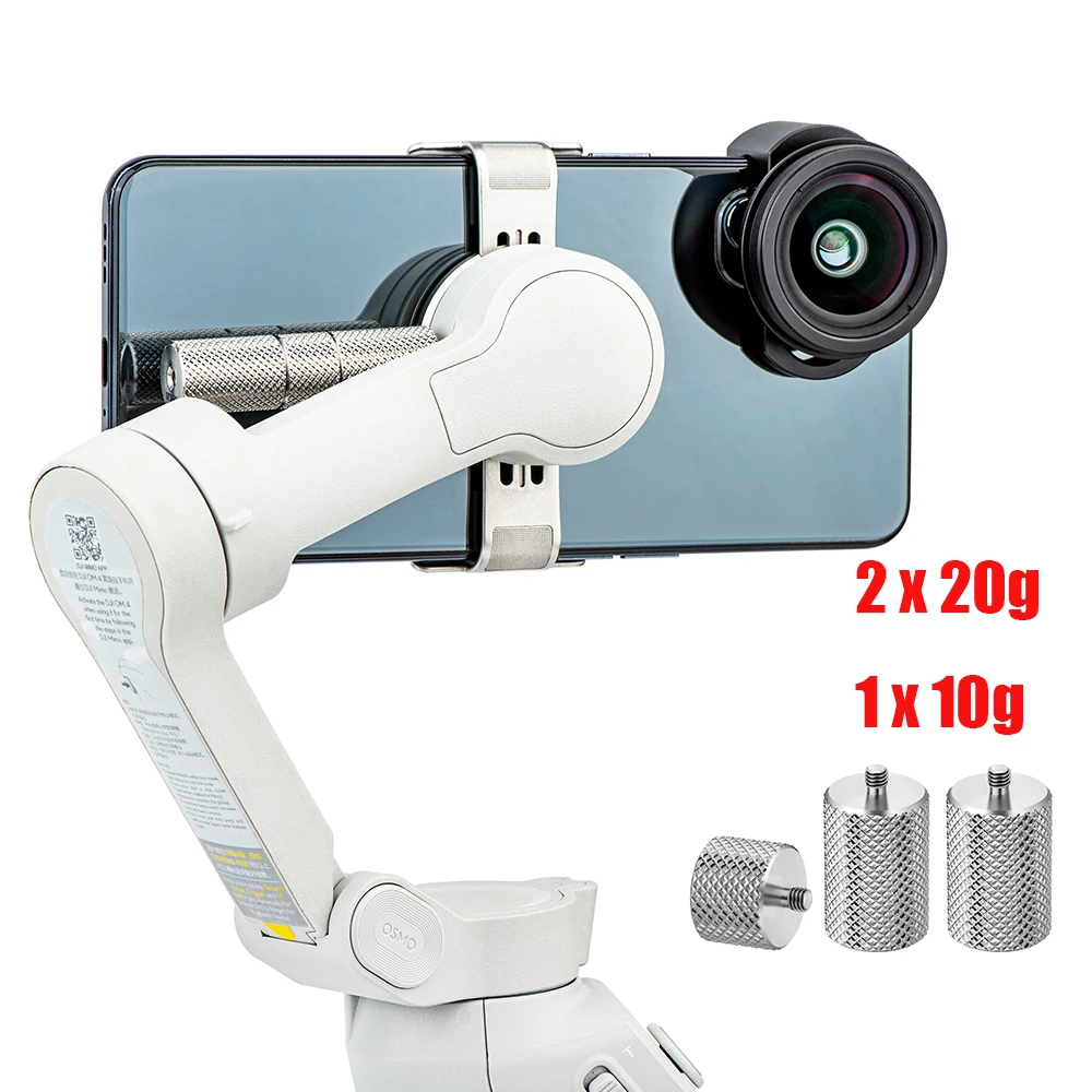 

3 in1 Stainless Steel Balancing Counterweight Set for DJI OM4/OSMO Mobile 3