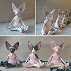 Статуэтка кошки для медитации, статуэтка Сфинкса для медитации, йоги, коллекционное украшение, животное, сад, украшение для дома и офиса, Сфинкс