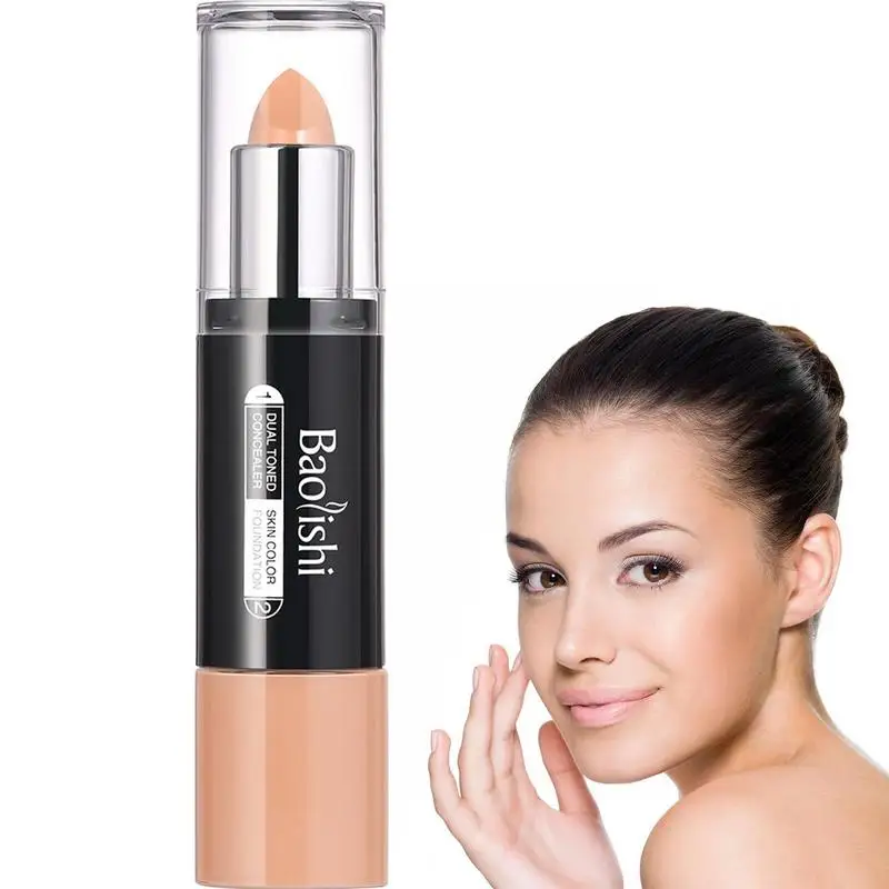 

2-in-1 Concealer Foundation Full Cover Face Corrector Hide Blemish Dark Eye Circle Contour Stick Face Makeup Primer Pen Cosmetic