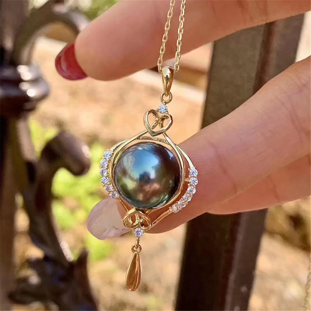 S925 Sterling Silver Pearl Pendant Settings Blank/Base For DIY Pendant Jewelry Making Accessories Suitable for 10-12mm Bead