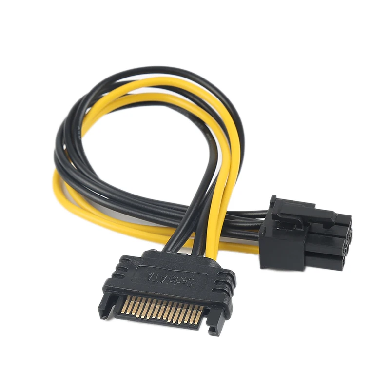 

15-pin SATA Power Supply To 6-pin PCI Express Adapter Data Cable Portable High-quality 18 Copper Data Cable