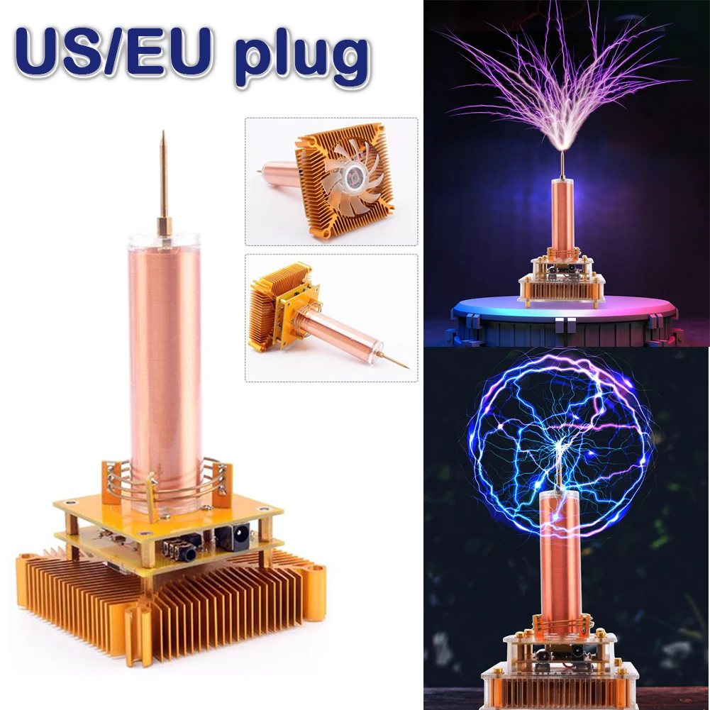 

DC8-32V Plasma Speaker DIY Kits US/EU Plug Experiment Desktop Model Toy Wireless Lighting for Science Education