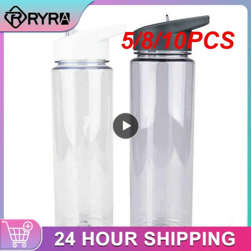 

Пластиковая Спортивная бутылка из PS материала, прозрачная соломенная чашка с ручкой, герметичная Спортивная портативная чашка для питьевой воды, аксессуары, 10 шт.