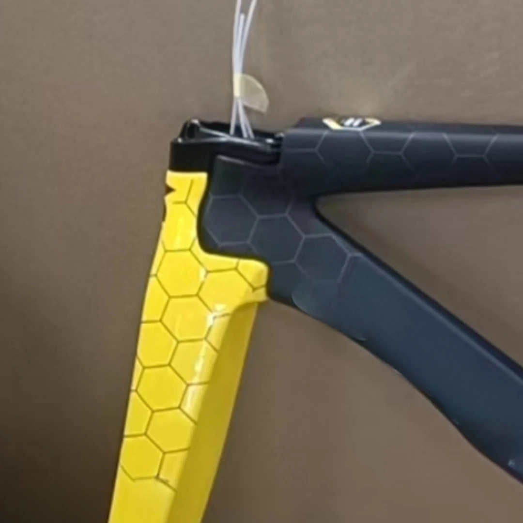 

2022 S5 Carbon Frame T1100 UD S5 Road Frames Yellow/Black Color Bicycle Frameset with Handlebar BB79 Disc Brake