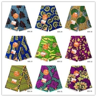 ankara african prints batik pagne real wax fabric africa sewing wedding dress crafts material 100 polyester tissu 6 yards 808