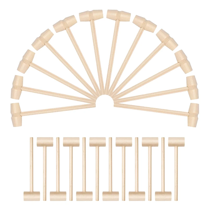 

24 шт., деревянный Краб или лобстер, молотки для морепродуктов, молоток для крабов из твердой древесины для растрескивания морепродуктов