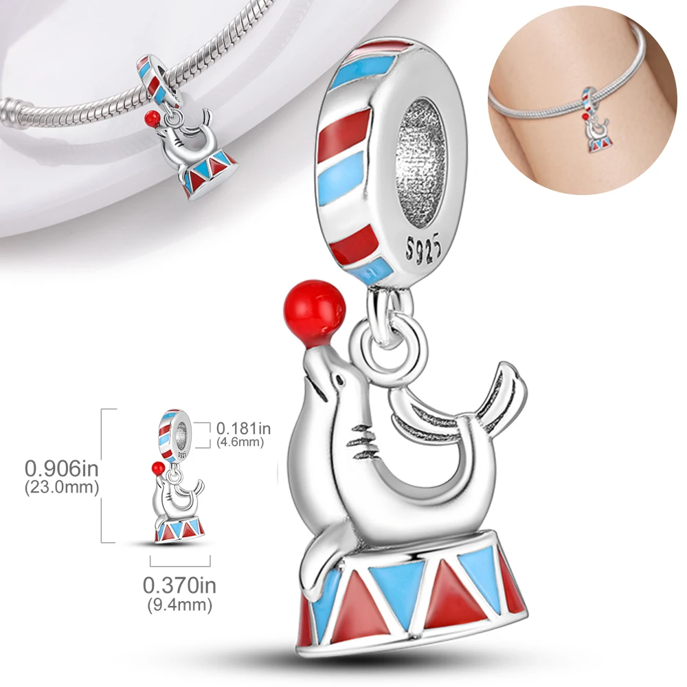 

Женский браслет из серебра 2023 пробы, с подвеской в морском стиле