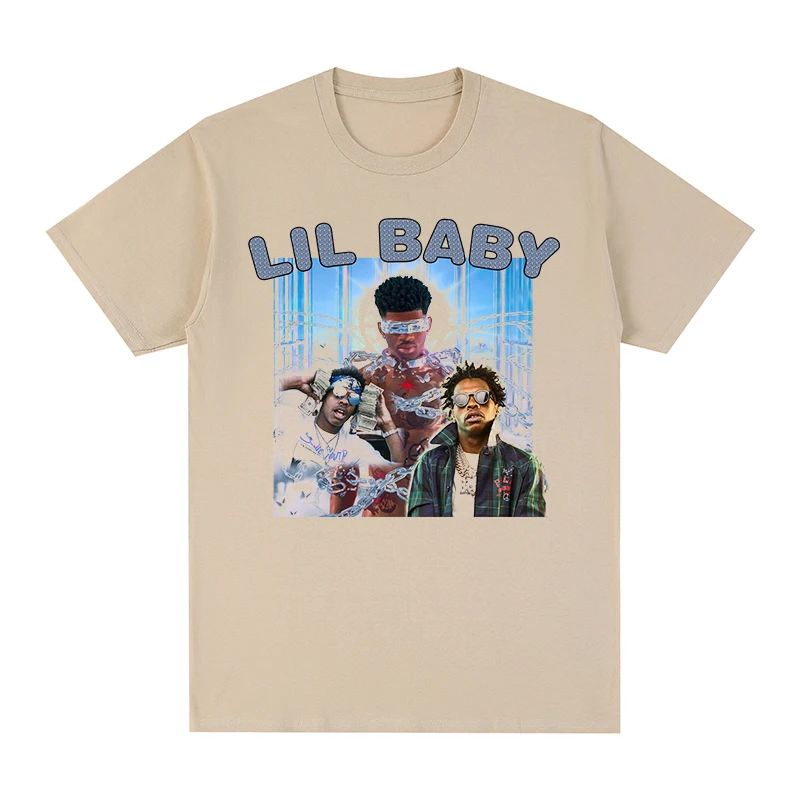

Lil Baby Rapper Vintage T-shirt Hip Hop 90s Cotton Men T shirt New TEE TSHIRT Womens Tops Unisex