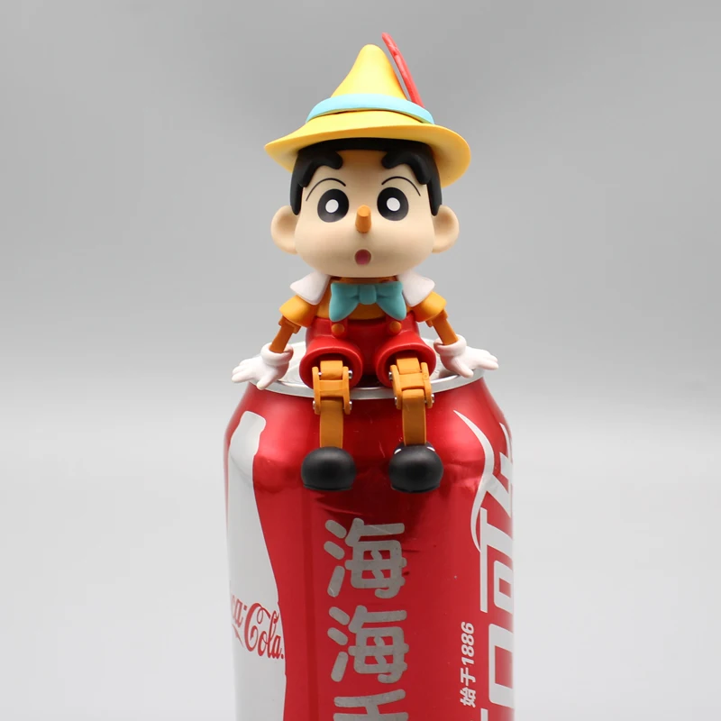 

New 8cm Crayon Shin-Chan Figure Cos Pinocchio Figure Anime Pvc Nohara Shinnosuke Pvc Action Figurines Model Toys Collection Gift