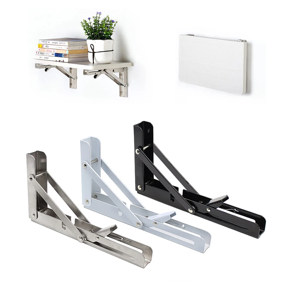 

Adjustable Wall Mounted Triangle Folding Angle Bracket 8/10/12/14/16Inch Bench Table Shelf Bracket Furniture 2 Pcs