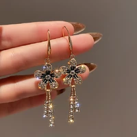 2022 new long flower tassel earrings temperament ear jewelry for women