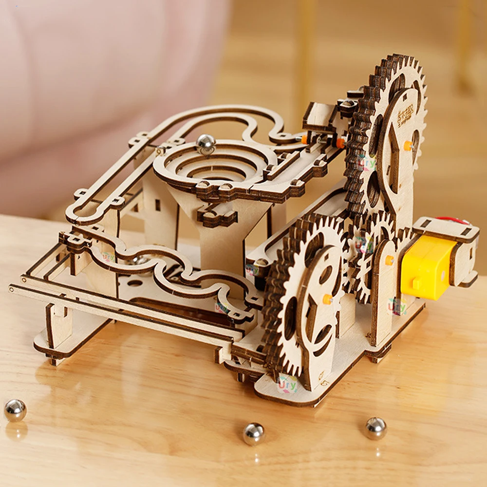 3D Деревянный Набор Головоломок С Электрической Катапультой Механическая Модель